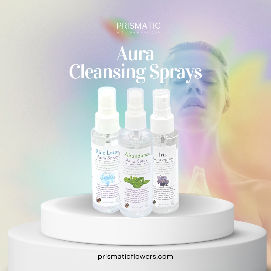 Aura Cleansing Sprays help to cleans the aura, chakras and energy body. They are wonderful for clearing energy in a room or space.