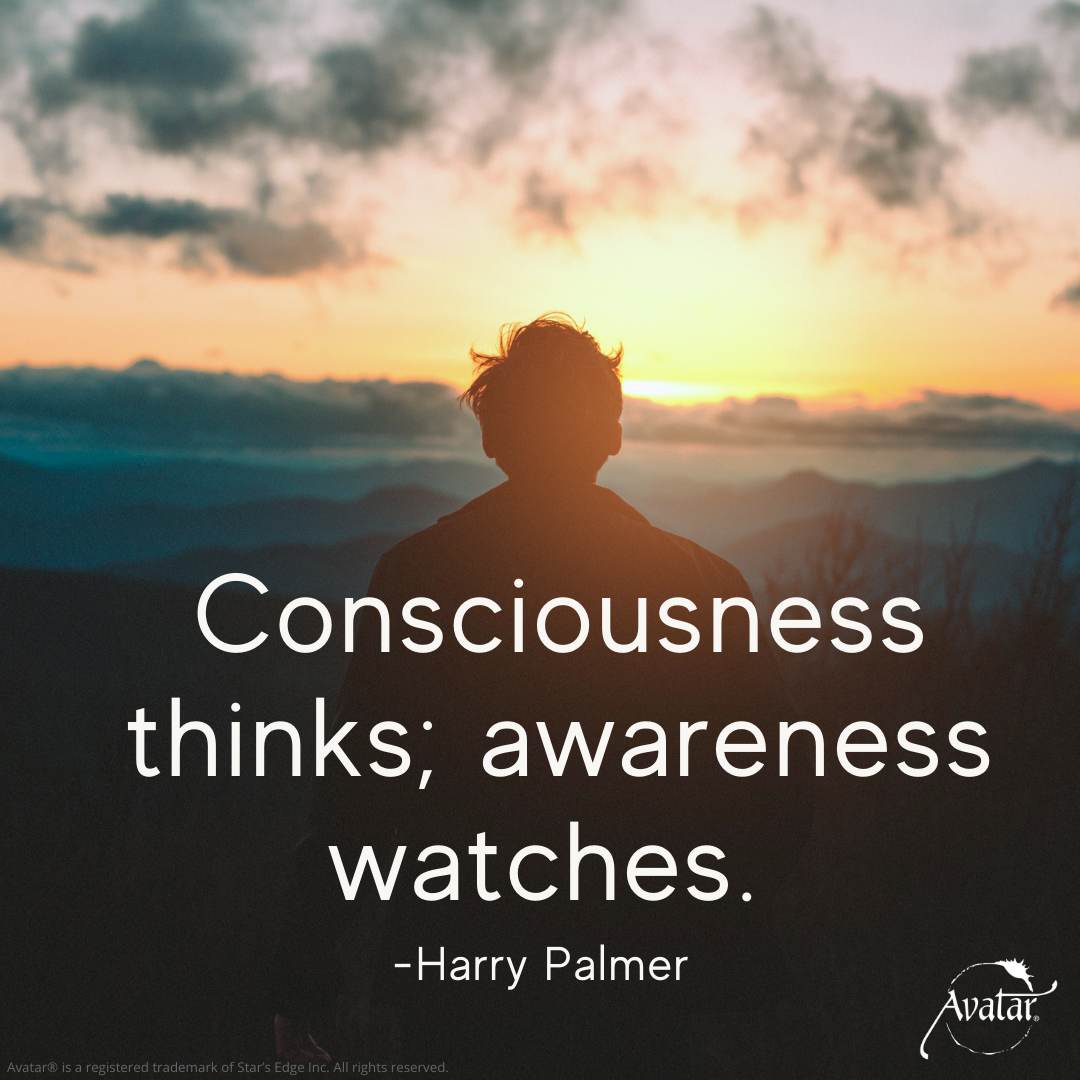 Consciousness thinks, awareness watches