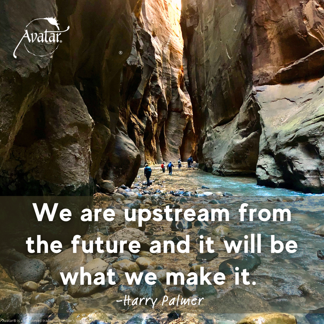 We are upstream from the future and it will be what we make it - Harry Palmer, author of the Avatar Materials