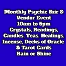 Monthly Psychic Fair - Crystals, Readings, Tarot and more Sept 18th