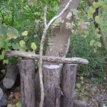 Structure created on the walking path