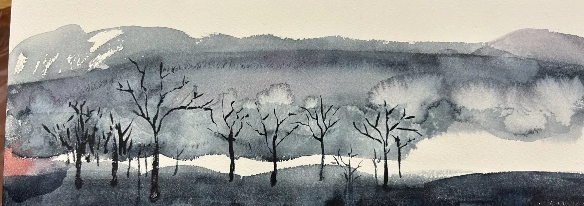 Clouds propelled by the wind